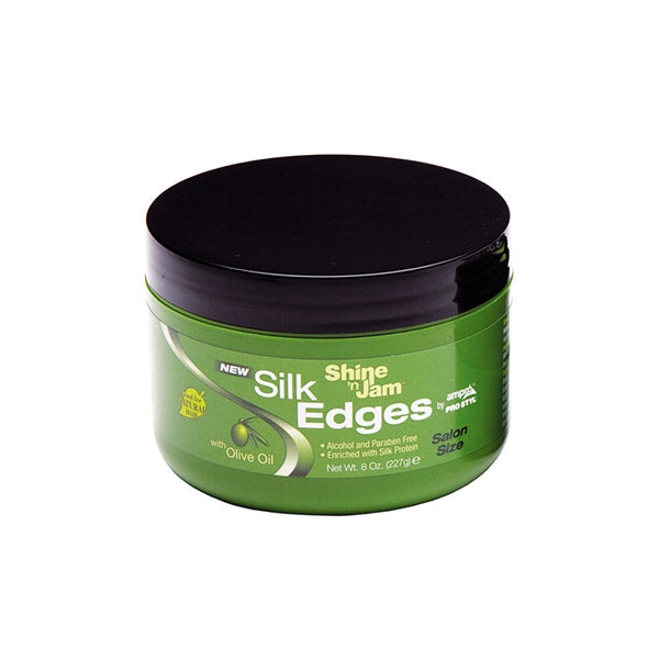 Ampro Pro Styl Shine n Jam Silky Edges Olive Oil 8oz